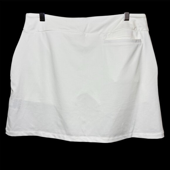 Nike Golf Skort Womens Medium White Pull On Pockets Gray Swoosh Golf Team - Picture 3 of 10